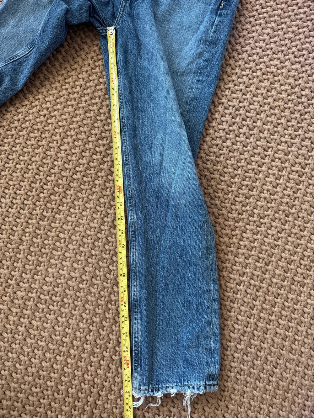 Agolde Riley High Rise Straight Leg Button Fly Jeans Women's Size 24 - Picture 11 of 13